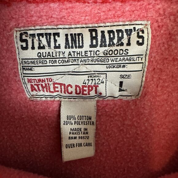 S Ohio State University Hoodie Mens L Red Steve And Barry’s Embroidered - Picture 3 of 7